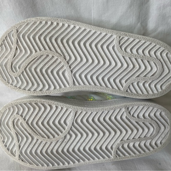 Adidas White ultraviolet glitter laced limited edition leather sneakers ๐9 size - Picture 6 of 6